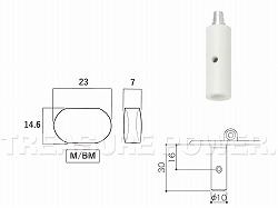 GOTOH 35G-510AM-M Button-POST_Dimension