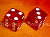 DICE KNOB CLEAR RED(2)